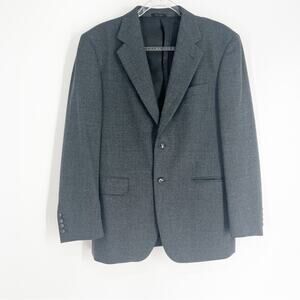 Express Men's Fitted Blazer Sportscoat Gray 38S Wool Blend